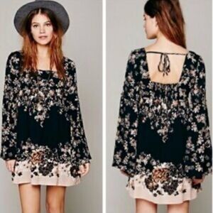 Free People Babydoll Floral Mini Dress or Tunic Size XS